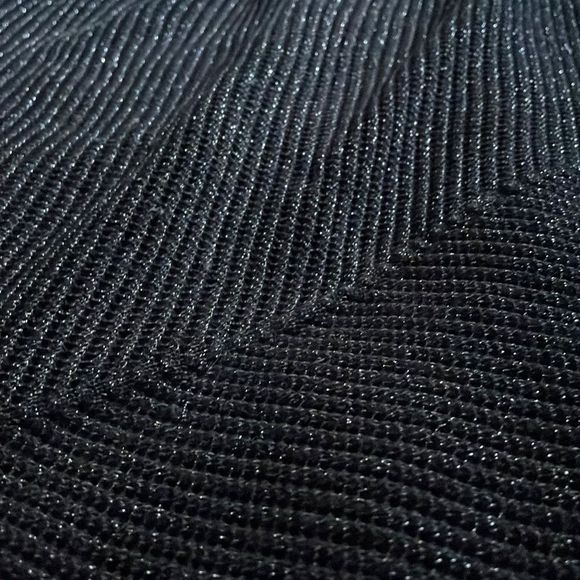 All over sparkle,  form fitting metallic threaded sheer soft sweater - Picture 2 of 5